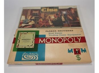 Vintage Parker Brothers Games - Monopoly & Clue