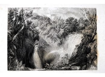 Authentic J. M. W. Turner (1775-1851) ' Weathercoat Cave' Engraving For Framing