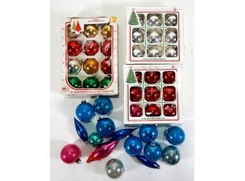 Vintage Christmas Tree Glass Ornaments