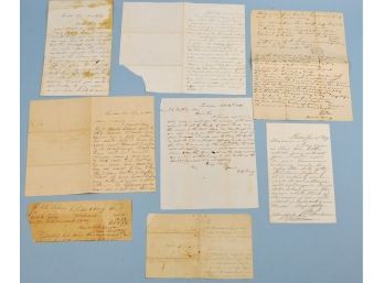 Antique 1850-1880's Ephemera Lot Manuscripts Letters