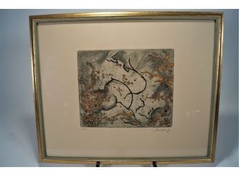 Abstract Expressionist Lithograph - 1966 - Signed