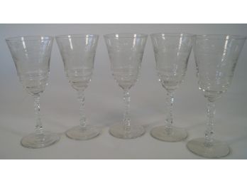 Set Of 5 Wine Glasses
