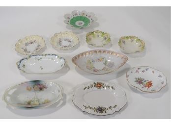 Lot Of 10 Porcelain Candy Dishes