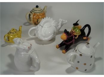 Lot Of 6 Teapots