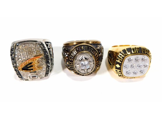 Lot 3 Paperweight Championship Rings