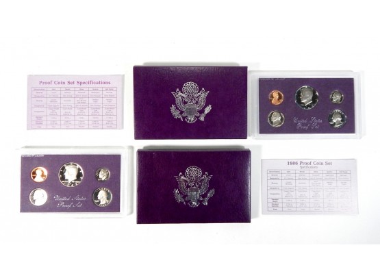 1986, 1987 US Mint Proof Sets