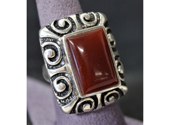 Sterling Ring With Carnelian - Barse