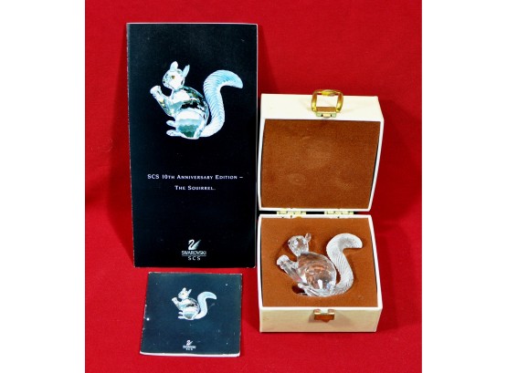 Swarovski Crystal SCS 10th Anniversary Edition - The Squirrel With Signed Mirror