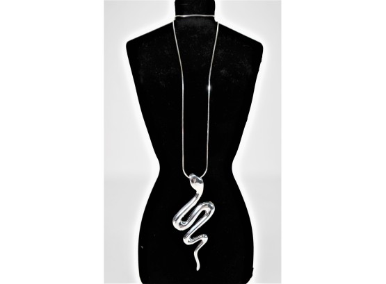 Sterling Snake Necklace - HAN Italy