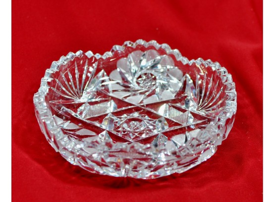 Original Bohemian Crystal Cut Glass Bowl