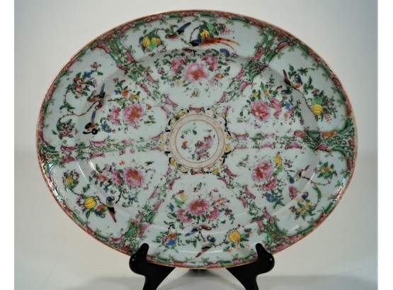Antique Rose Medallion Porcelain Platter