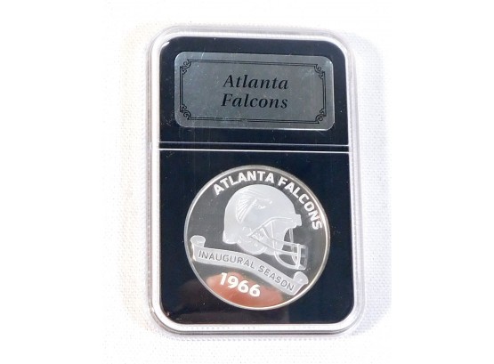 1966 Atlanta Falcons Highland Mint Inaugural Season Silver Game Coin