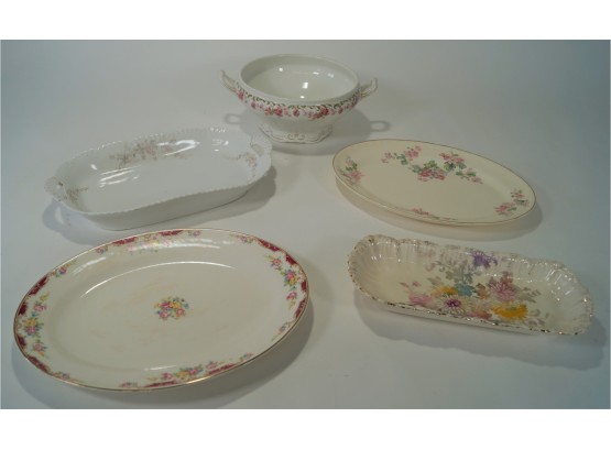 Lot Of Serving Platters And A Soup Tureen