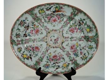 Antique Rose Medallion Porcelain Platter