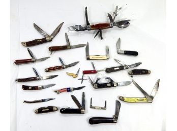 Large Group Of Antique Pocket Knives