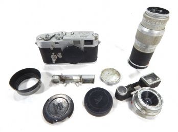 Vintage Original LEICA Camera Lot For Parts Or Restoration