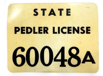 Vintage State Pedler Licence