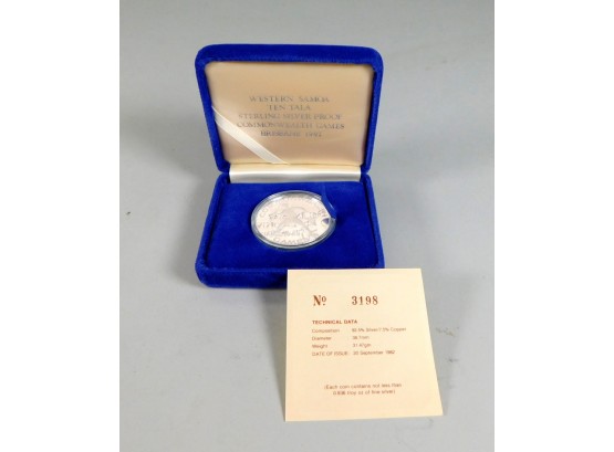 1982 SAMOA $10 Proof Silver Coin With Box & COA