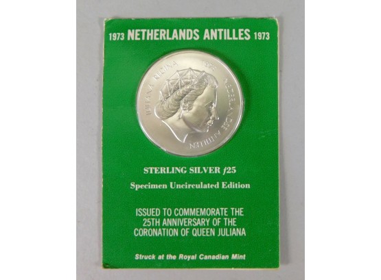 1973 NEATHERLAND ANTILLES Silver Coin