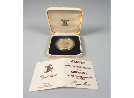 1985 JERSEY Silver  Proof Commemorative 2 Ponds Coin