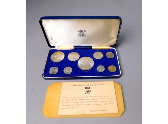 Royal Mint Silver Bahamas 9 Coin Set With Original Box COA