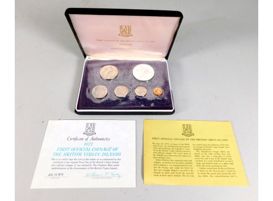 1973 British Virgin Islands 6 Coin Fist Issue Proof Coin Lot