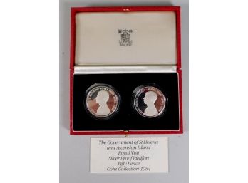 1984 THE GOVERMENT OF ST HELENA Proof Silver Coin Set With COA