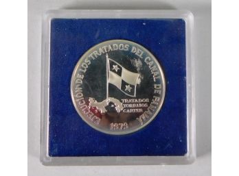 1979 PANAMA 5 Balboas Proof Silver Coin