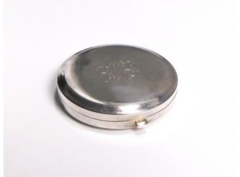 Vintage Sterling Silver Compact 2.5' Round