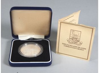 1982 Silver Proof FALCKLAND ISLANDS 50 Pence Commemorative Coin