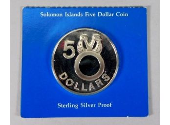 1977 SOLOMON ISLANDS 5 Dollars Proof Silver Coin