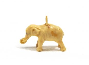 Antique Carved Ivory Elephant Pendant
