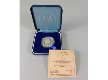 1977 SINGAPORE One Dollar Proof Silver Coin With Box & COA