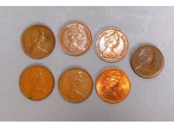 Vintage Coin Lot- New Pence & One Peso