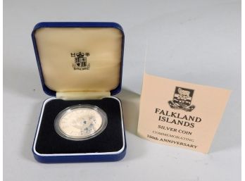 1983 FALKLAND ISLANDS 50 Pence Proof Silver Coin With COA