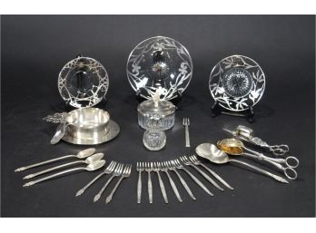 Mixed Lot Of Vintage Silver Plate And Sterling