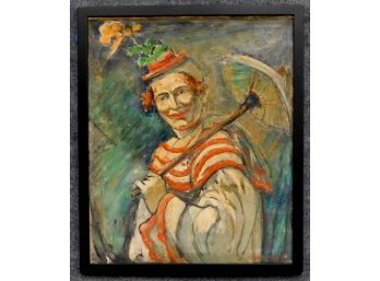William FISHER (1891 - 1985) Clown Oil Painting