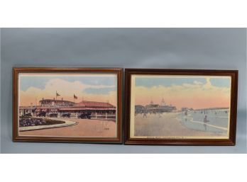 Pair Vintage Prints Narragansett RI Views