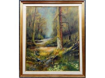 Vintage Harry BERMAN Impressionistic Landscape Oil Panting