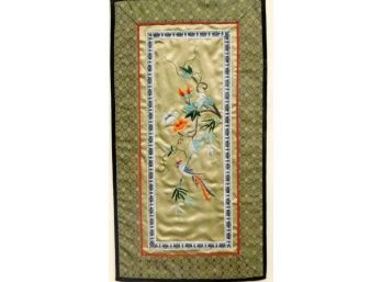 Oriental Embroidery On Silk