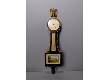 Antique WALTHAM Banjo Wall Clock With Eagle