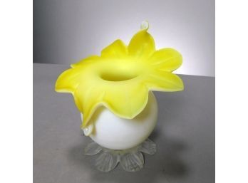 Antique Mt. Washington Art Glass Flower Vase