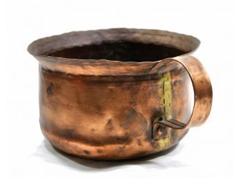 Antique Copper Chamber Pot Handcrafted Dovetail Joint