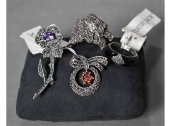 Lot Of Judith Jack Sterling & Marcasite Jewelry