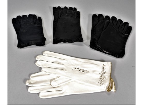 4 Pair Of Women's Leather Gloves