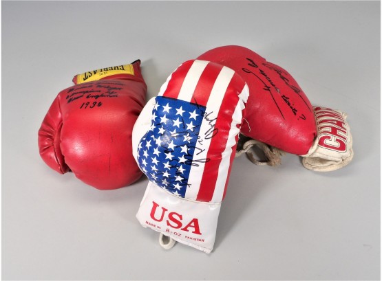 3 Vintage Boxing Gloves