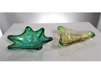 Two Art Glass Bowls