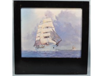 Vintage Clipper Ship Framed Print