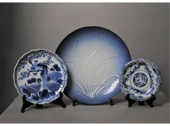 Mixed Lot Of Asian Blue And White Plates