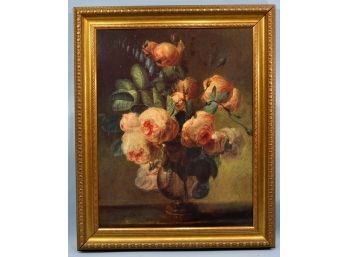 Large Vintage Flower Still Life Reproduction Beautiful Frame